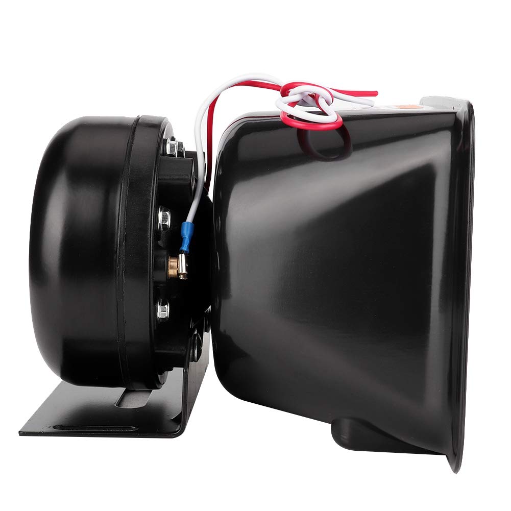 High-Pitch Warning Horn Speaker, 12V 200W, Universal Horn for Car Alarm Systems (Black)