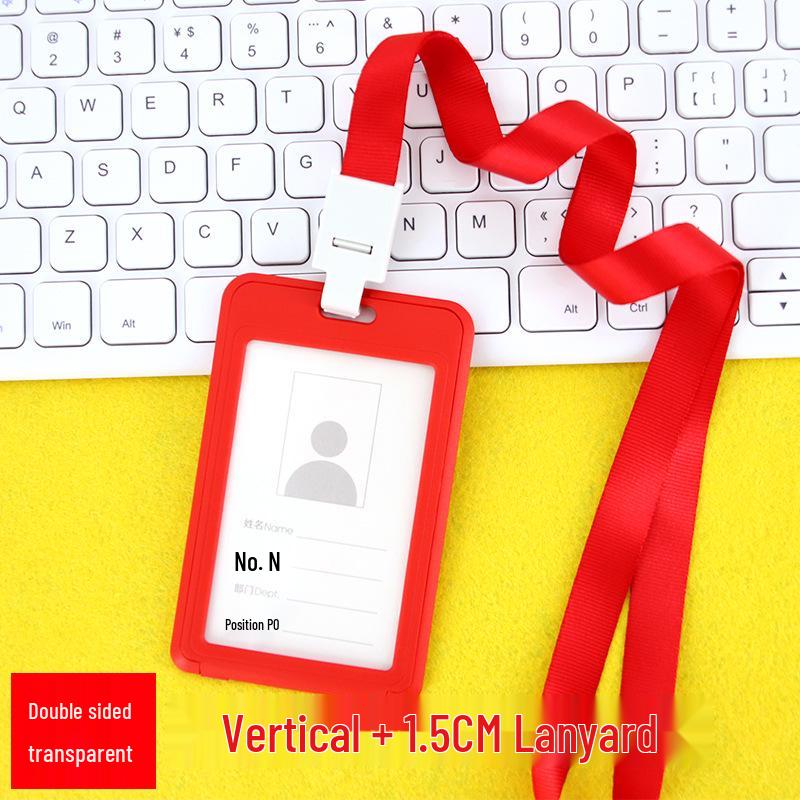 Youhe 6076 Employee ID Badge Holder with Lanyard, Customizable Work ID Card Holder.