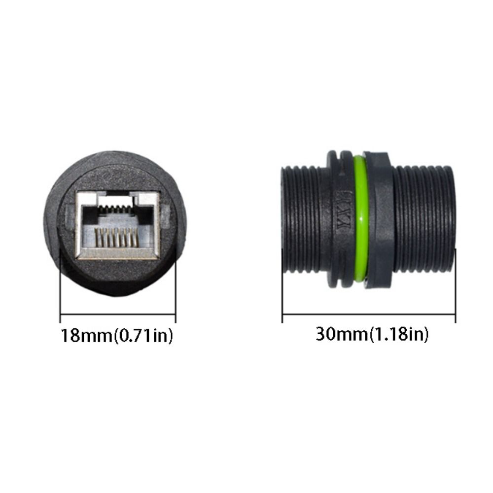 Shielded Panel Mount Ethernet Adapter 8 Core Network Extension Cable  Network Installation