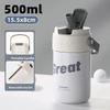 Modern Minimalist 316 Stainless Steel Travel Mug With Tea Separator For Office And Commuting