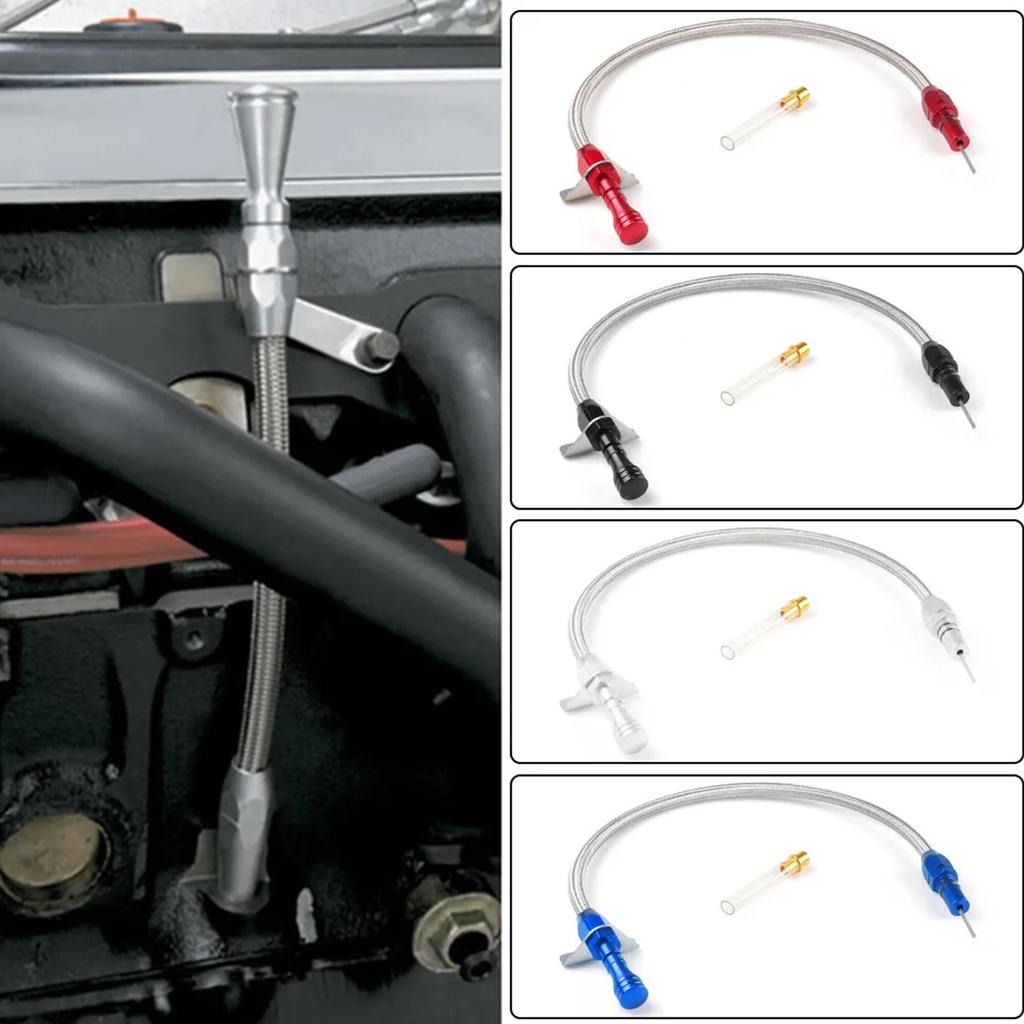 Replacement Transmission Dipstick Flexible Transmission Dipstick for SBC BBC 350 Heat Resistance Easy Installation