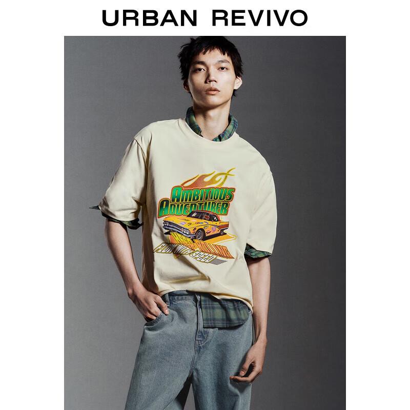 UR Men s American Casual Color-block Print Short Sleeve T-shirt S