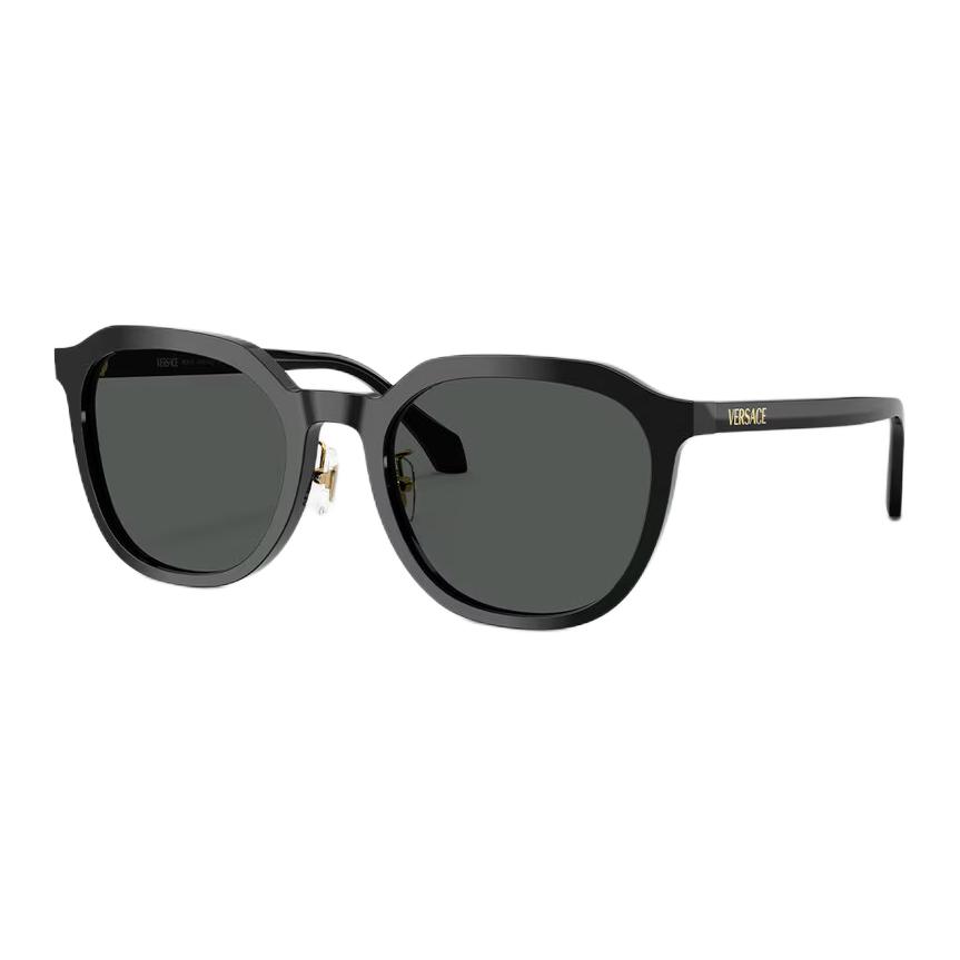 Versace Logo Arm Round Sunglasses Women sunglasses Black O4493D-OGB18755_RTU_TU_ONUL__ F,Black