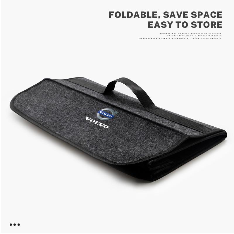 For Volvo XC90 XC60 V50 S60 V70 V60 V40 S90 Olestar AWD XC40 S8 Car Felt Cloth Storage Bag Trunk Organizer Box Folding Tool Case