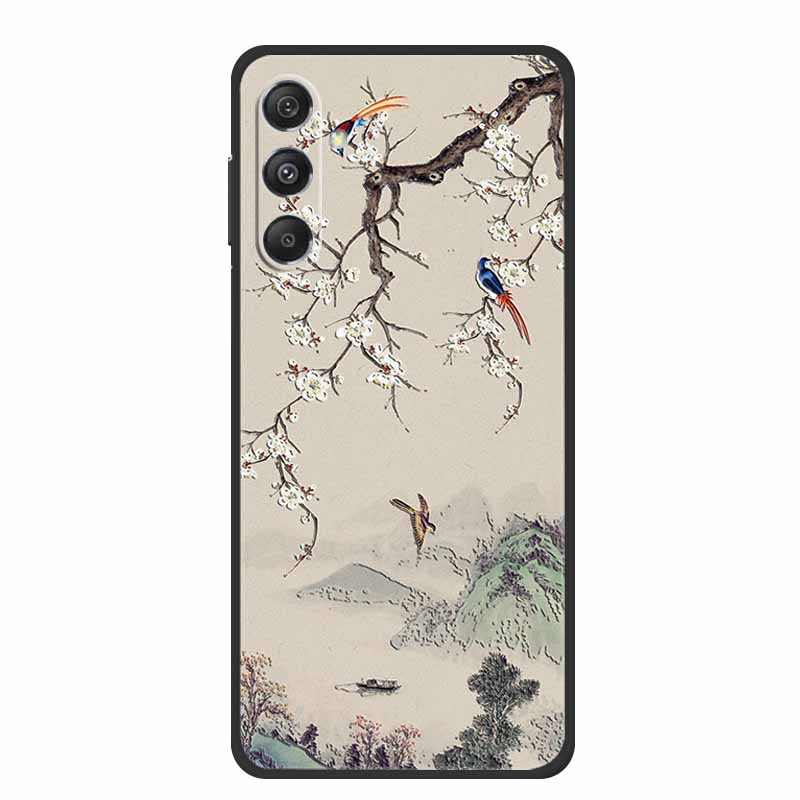 3D Emboss Case For Samsung Galaxy A16 5G Phone Case Coque Flowers Soft Silicone Back Cover For Samsung A56 A36 M16 F16 A26 Case