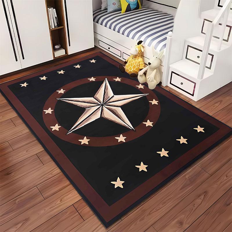 Retro Star Pattern Carpet suitable as a non-slip mat for the living room or bedroom sofa