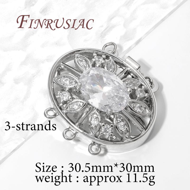 18K Real Gold Plated Brass with Zircon Bracelet Clasps,Connectors For Jewelry Making DIY Necklace Fasteners For Bracelets
