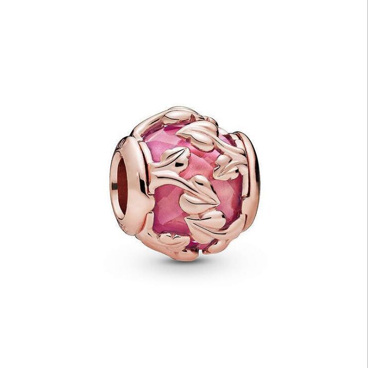 Rose Gold Series 925 Silver Cake Butterfly Cattle pendant Charm Bead Fit Bracelet Jewelry For Annversary Gifts