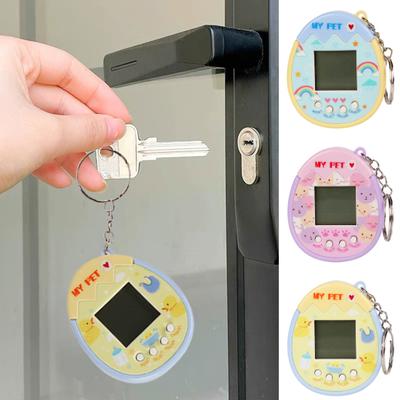 Electronic Pet Toy with Keychain 168 Animals Mini Handheld Digital Pet Machine Game Virtual Pet Console Backpack