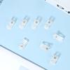 40pcs Adhesive Clips Self Adhesive Clips Acrylic Sticky Clips for Hanging & Organization,Clear Adhesive Clip for Hanging Poster Photo Decoration