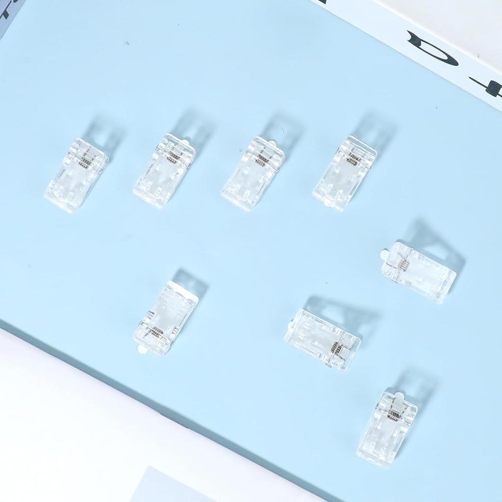 40pcs Adhesive Clips Self Adhesive Clips Acrylic Sticky Clips for Hanging & Organization,Clear Adhesive Clip for Hanging Poster Photo Decoration