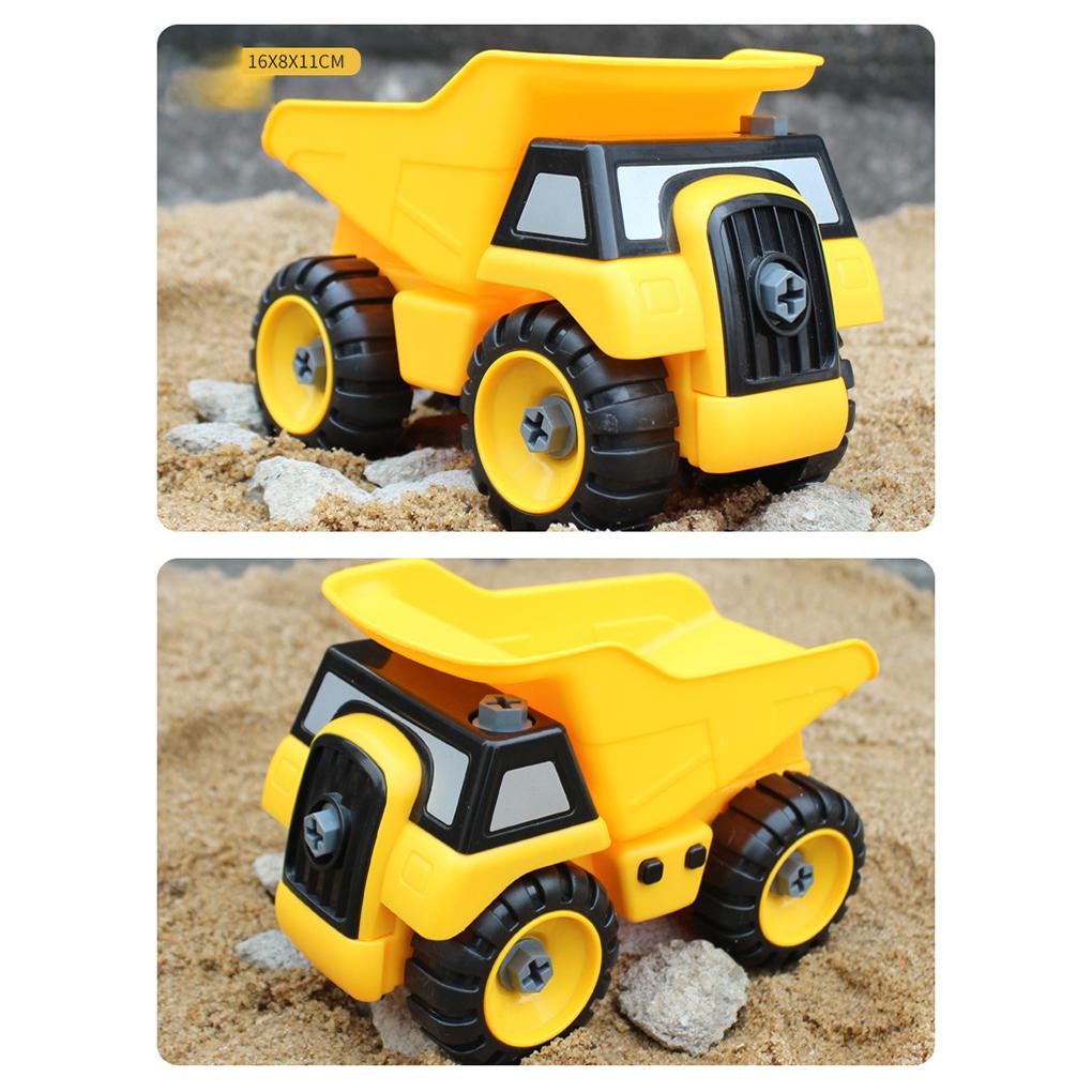 Children Detachable ABS Truck Toy DIY Assemble Construction Vehicle Model Boys Birthday Holiday Gift