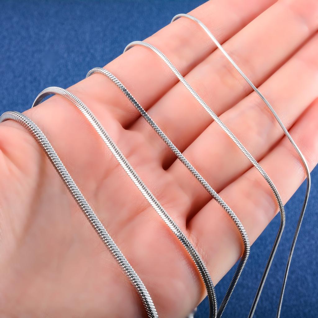 Stainless Steel Square Snake Chain Long Necklace for Women Men Choker On the Neck Collar Gold/Copper Color Jewelry Accessories