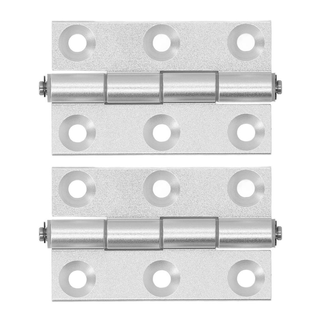 2Pcs Flat Hinge Folding Aluminum Profile Resin Bushing Axes Square Door Hardware