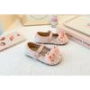 Girls Flower Decorated Korean Style Princess Soft Sole Kids Leather Loafers