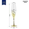 Kristall-Champagnergläser, Hochzeitskelche, Rotweingläser, europäische Sektgläser für den Haushalt, goldene Gläser