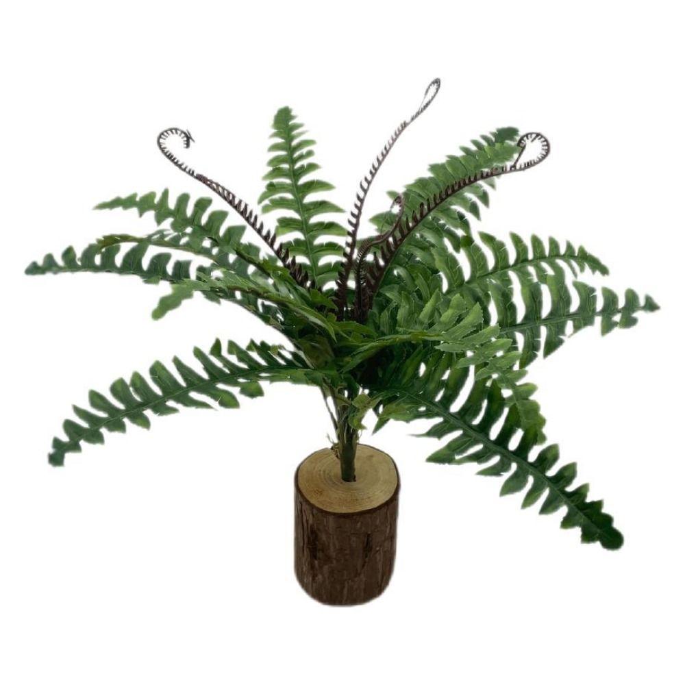 Real Touch Fake Fern Plant 16 Leaves Fake Boston Fern Leaves Durable Faux Plants Shrubs  Hotel