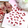 Burgundy Bowknot Internet Celebrity Hot-Selling Solid Color Mini Red 3D Hollow Bow Tie Cartoon Resin Nail Art Accessories