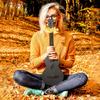 Nova Enya Concert Ukulele Beginner Set of Carbon Comes with and Spare Strings [Enya U] (Made Fiber) Case, Strap, Capo, [] (Black)