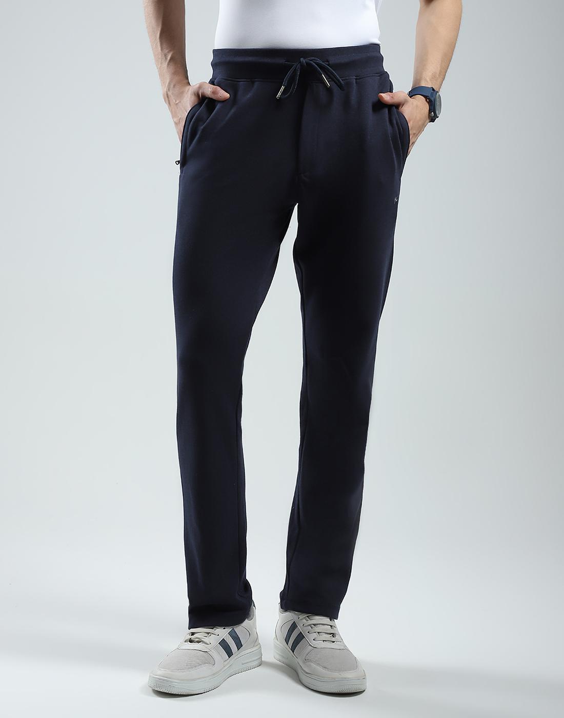 

Monte Carlo Mens Solid Navy Blue Mid Rise Regular Fit Lower M темно-синий