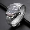 20mm pro Omega Seamaster Nerezová ocel Plochý interface Síťovaný řemínek na hodinky Business pro pánskou módu S rychloupínáním