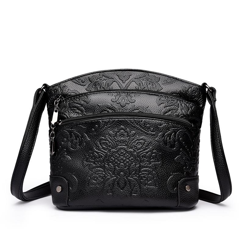 High Quality Leather Multilayer Women Messenger Bag Famous Designer Lady Shoulder Bags Printing Trendy Crossbody Bolsas Sac A
