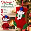 Snowman Christmas Stocking Lined Christmas Tree Hanging Ornament Gift Bag Stocking  Home Decoration