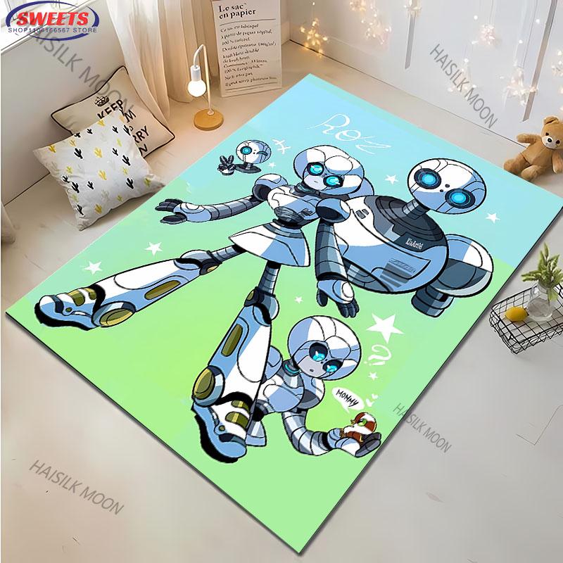 15 Sizes T The Wild R R0b0t Anime Carpet New Release Rug for Living Room Bedroom Children's Room, Durable Machine Washable Mat