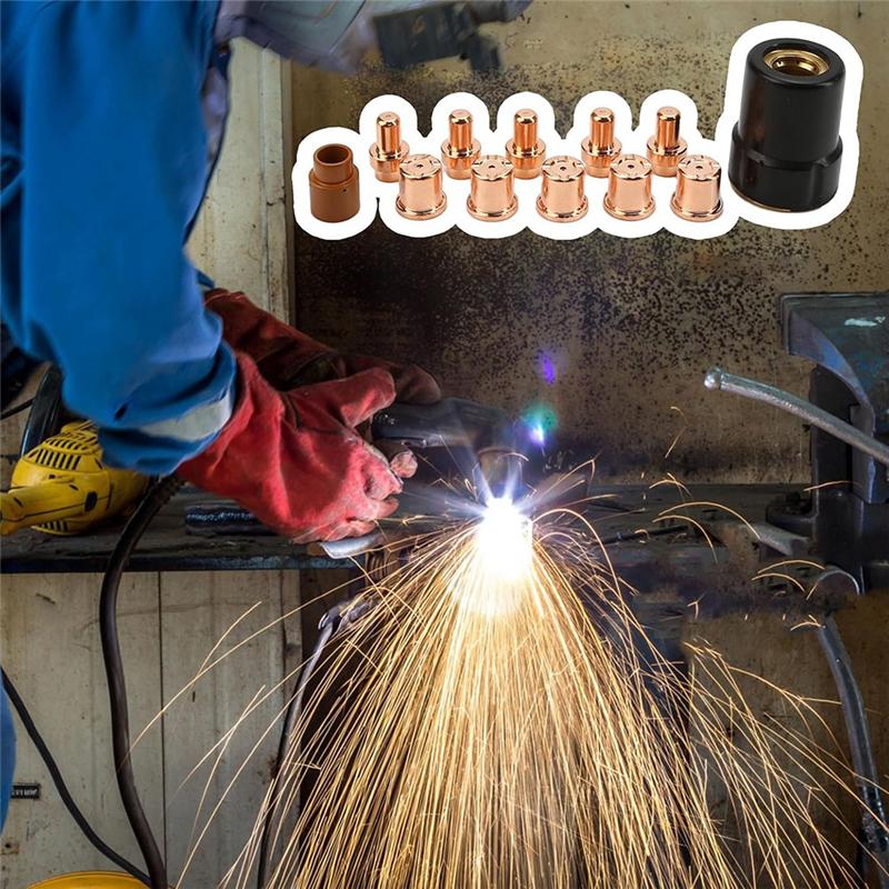 A96I-12Pcs Plasma Electrode Cutter Tips Kit Cutting Consumable Compatible For Versa-Cut 40 Cutter Torch