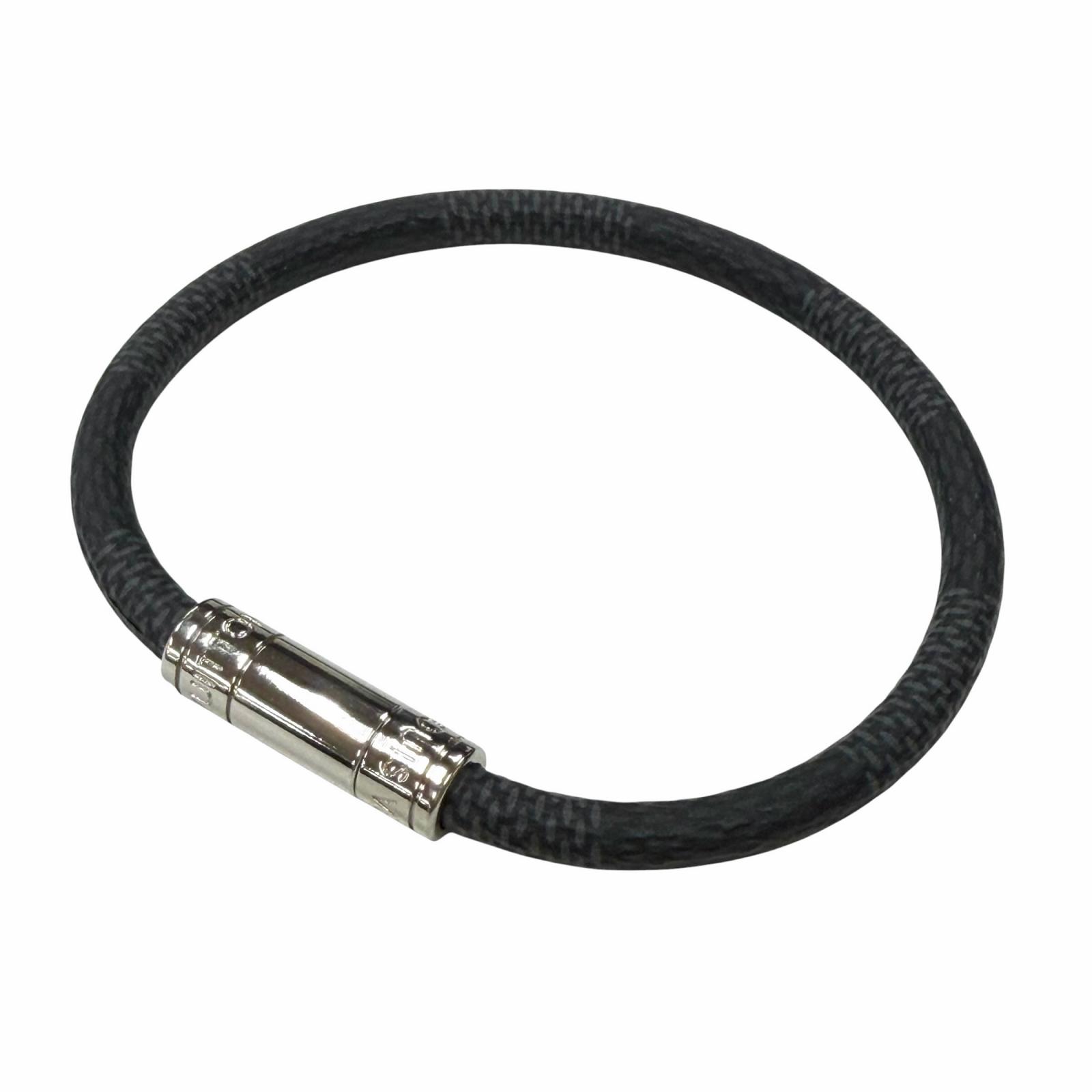 

Great LOUIS VUITTON bracelet Damier Graphite Bracelet Keep It Bangle M6609E Used