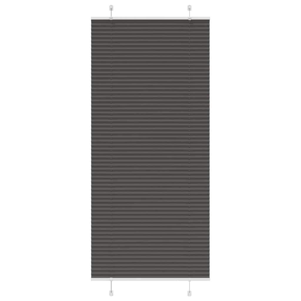 Black Pleated Blind 95X200 Cm Fabric Width 94.4 Cm