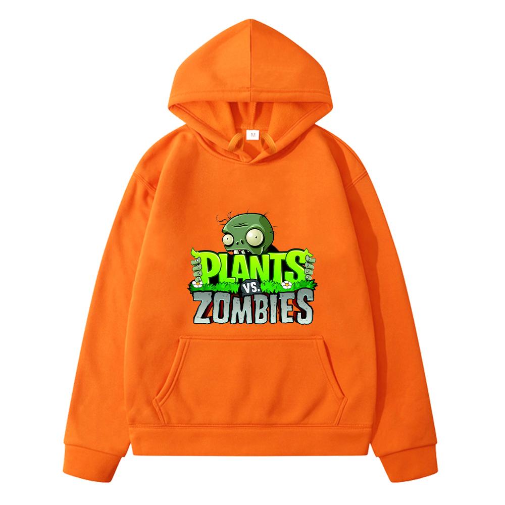 Plants Vs Zombies Autumn Anime Hoodie Fleece Sweatshirt Sport Hoodies Cartoon Jacket Boy Pullover Y2k Sudadera Kids Clothes Girl