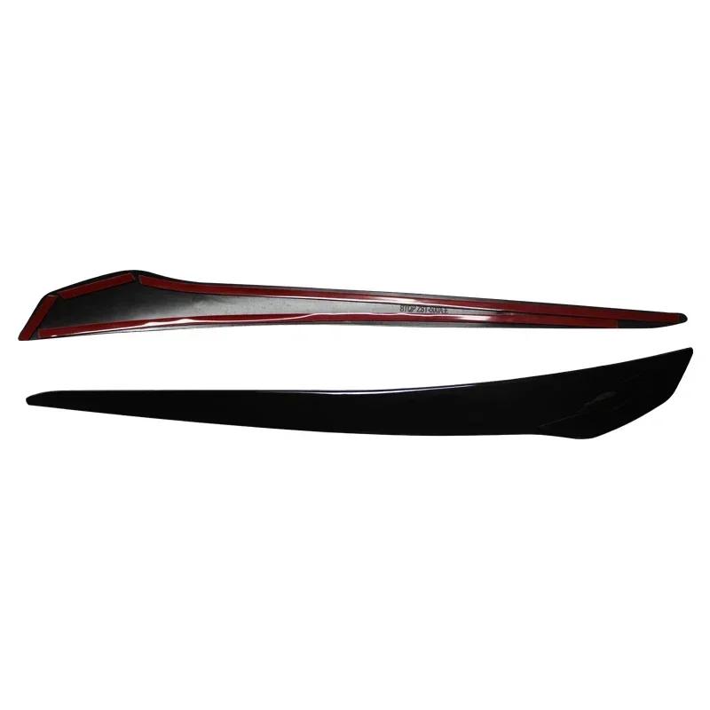 ABS Plastic Front Headlight Eyebrow Eyelid Lid Trim Lamp Cover Sticker For BMW E92 E93 2007-2014 Gloss Black Car Accessories