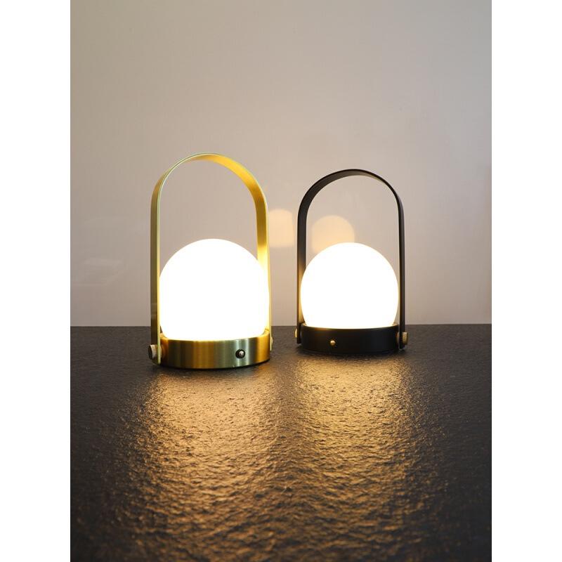 Nordic Postmodern Touch LED Bedside Lamp with USB Charging & Eye Protection
