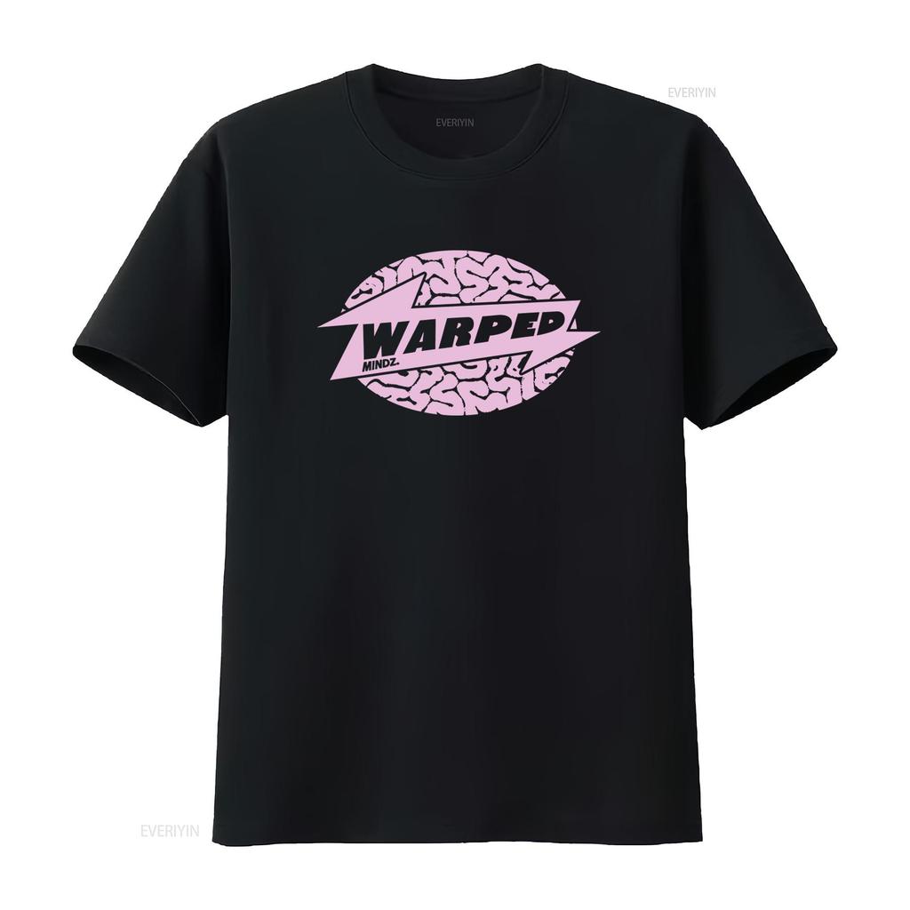 Warped Mindz Stylish T Shirt with Warp Records House Music Techno Aphex Twin Edm Print vintage Washed graphic Soft homme