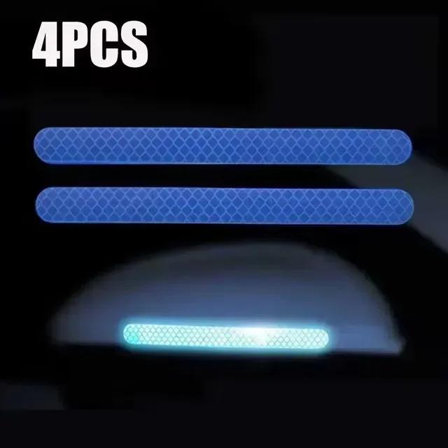 6/2pcs Car Reflective Safety Strip Stickers Car Rearview Mirror Reflective Sticker Reflective Warning Safety Tape Accessories
