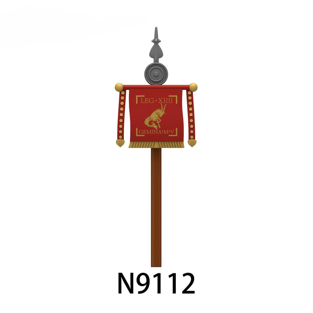 Medieval Series Roman Army Flag Building Blocks Toys