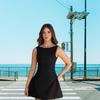 Women's Petite Sleeveless Summer Dress - Pear-Shaped, Waist-Slimming, Sweet and Simple Design