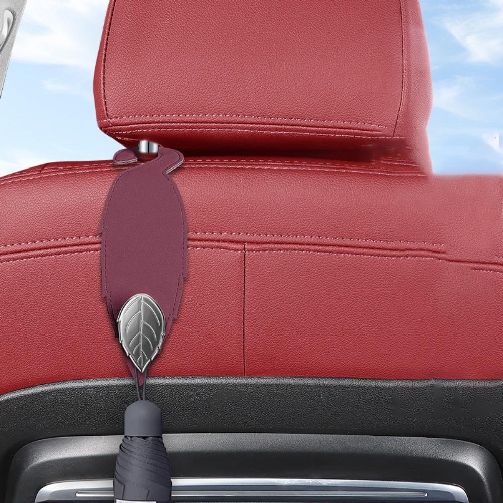 

2Pcs High Load-bearing Car Seat Headrest Hook Turned Fur Auto Storage Hanger Organizer Purse Style 6
