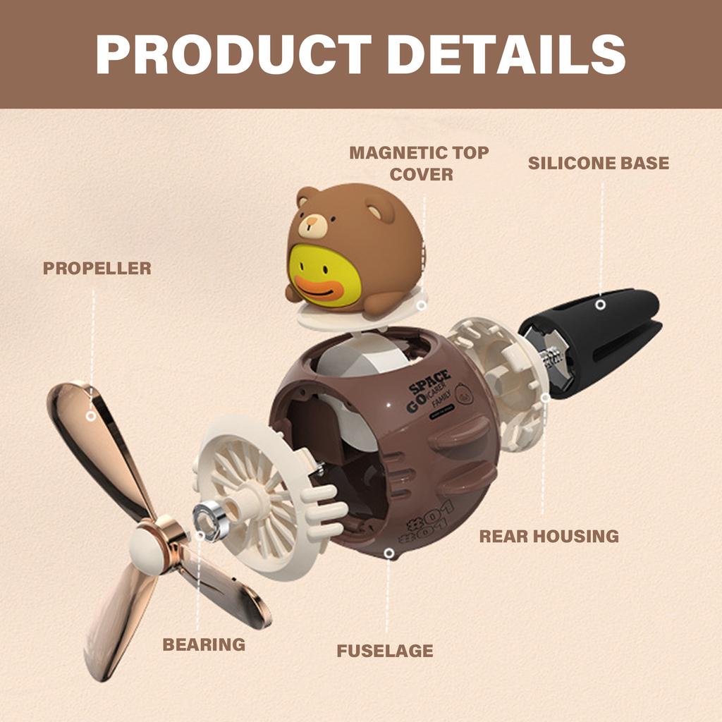 Cartoon Propeller Car Air Vent Clip Auto Air freshener Outlet Clip Car Outlet Perfumes Clip Auto AirConditioner Clip