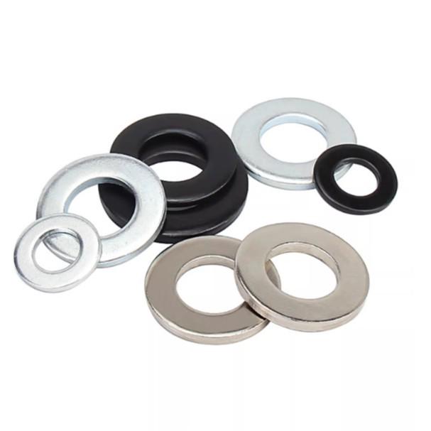 Черная Никелированная Оцинкованная Металлическая Плоская Шайба Утолщенная Проставка (M3-M30) Blue White Zinc M4*9*0.8