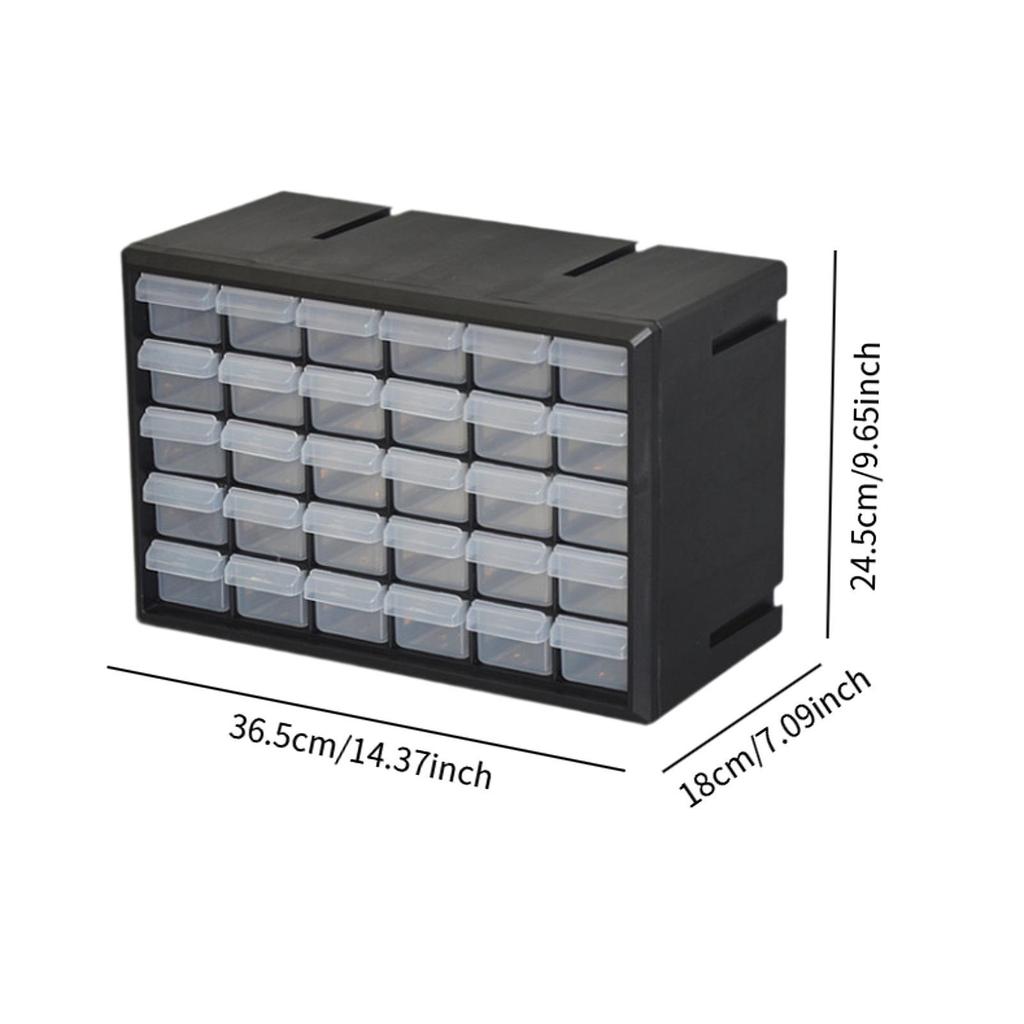 Drawer Organizer Storage Tool Box Bathroom Container Garage for Bolts Screws Parts