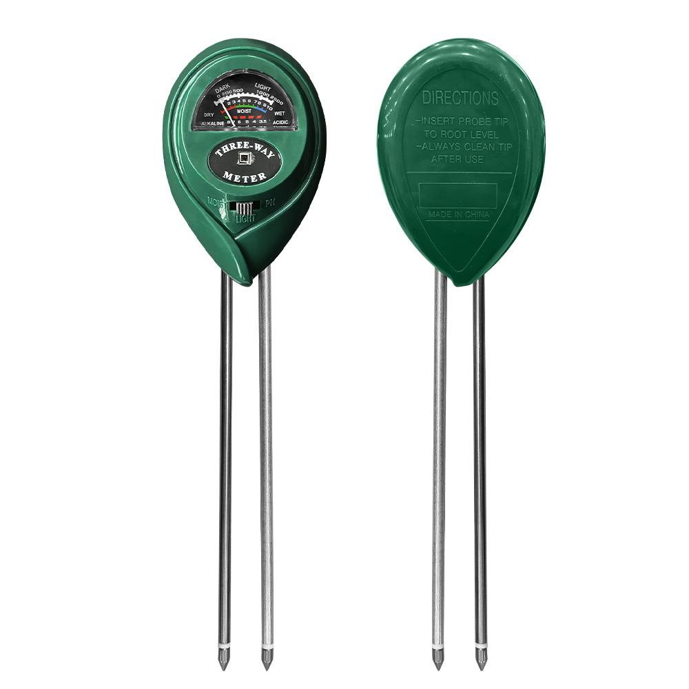 Cost-Effective 3-in-1 PH/Moist/Sunlight Dual-rod Soil Tester for Home Use Agriculture Farming