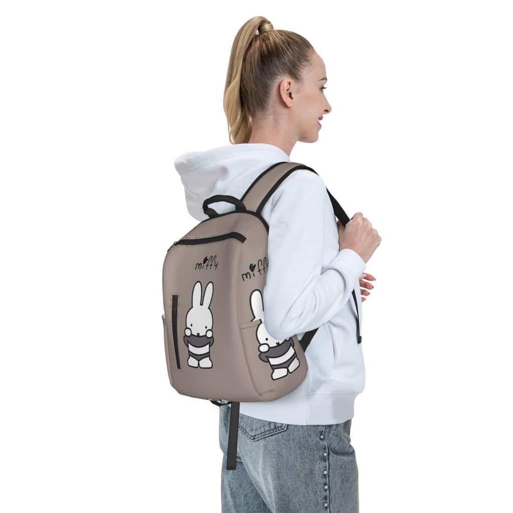 Asamike RucksackTagesrucksack, Stilvoll, Niedliches Miffy Design, Lässig, Großes Fassungsvermögen, Beliebt, Multifunktional, Perfektes Geschenk für College und High School