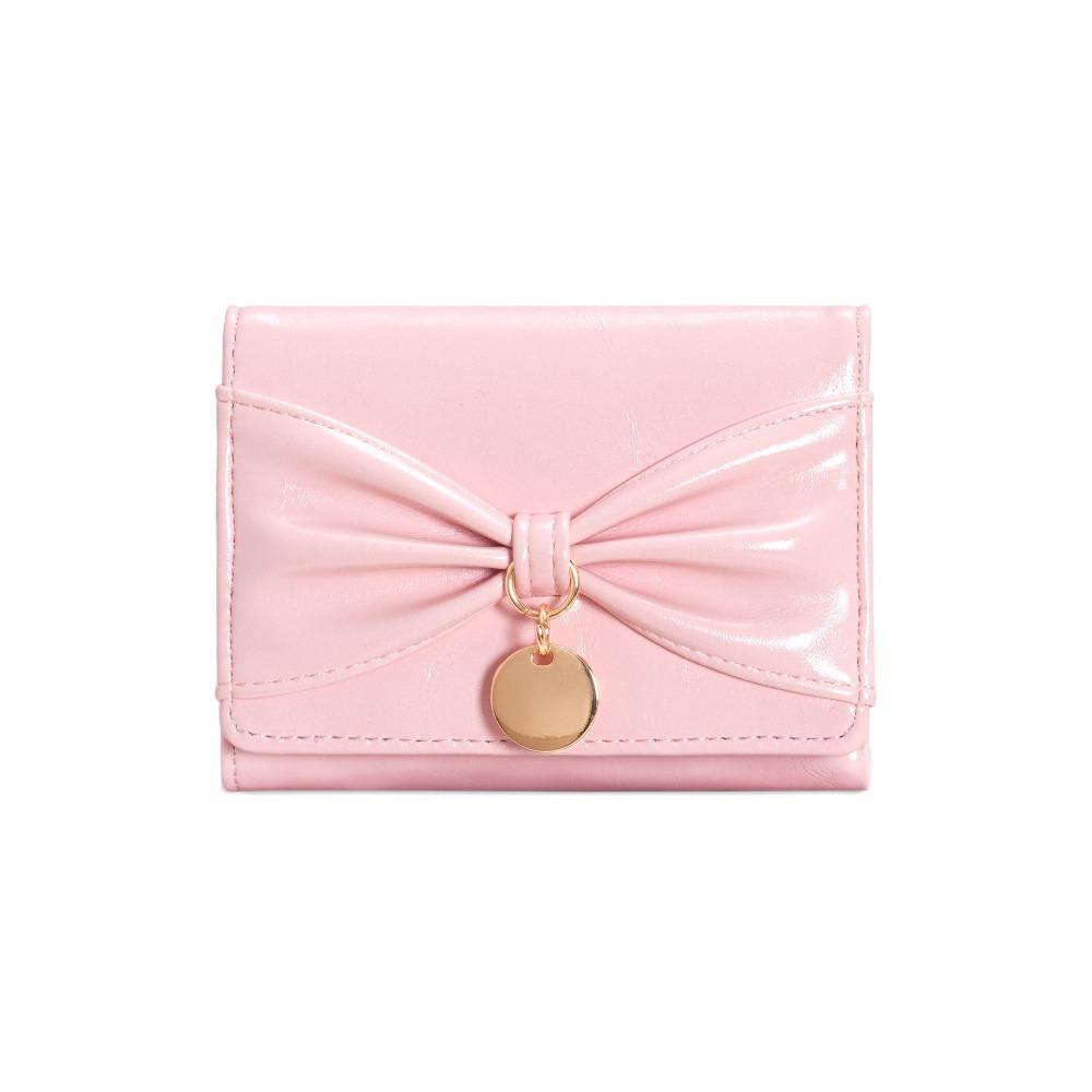 Fashion Multi-Function Short Wallet Butterfly Knot Solid Color Coin Purses Money Purses Women 1690₽