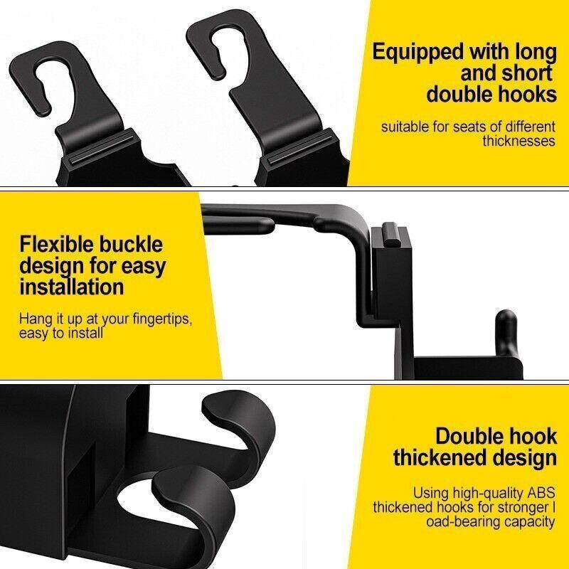 1PC Car Seat Back Hooks Cup Holder Bag Hanging Hook For Chevy Car Accessories