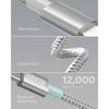 Anker Heavy Duty Nylon USB-C & Lightning Cable MFi Certified USB PD Compatible with iPhone 14 / 13 / 12 / SE (3rd Generation) (3.0m Silver)