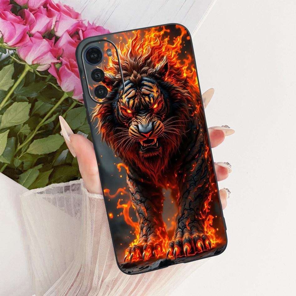 Silicone Case For Motorola Moto E32 E32s Cover Fashion Cartoon Dragon Painted Fundas Soft TPU Bumper For MotoE32 MotoE32s Casing