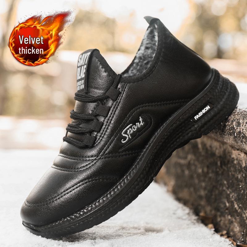 Unisex Warme Leder Baumwolle Rutschfeste Leichte Freizeitschuhe