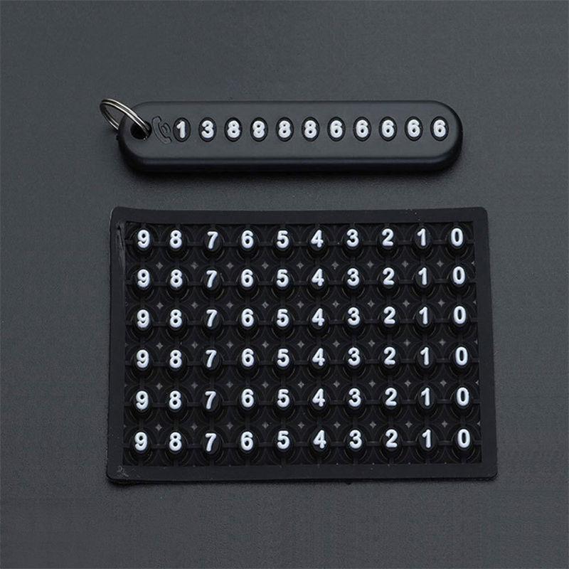 Mode Anti-förlorad Telefonnummerplatta Hänge Bil Nyckelring Nyckelring Tillbehör